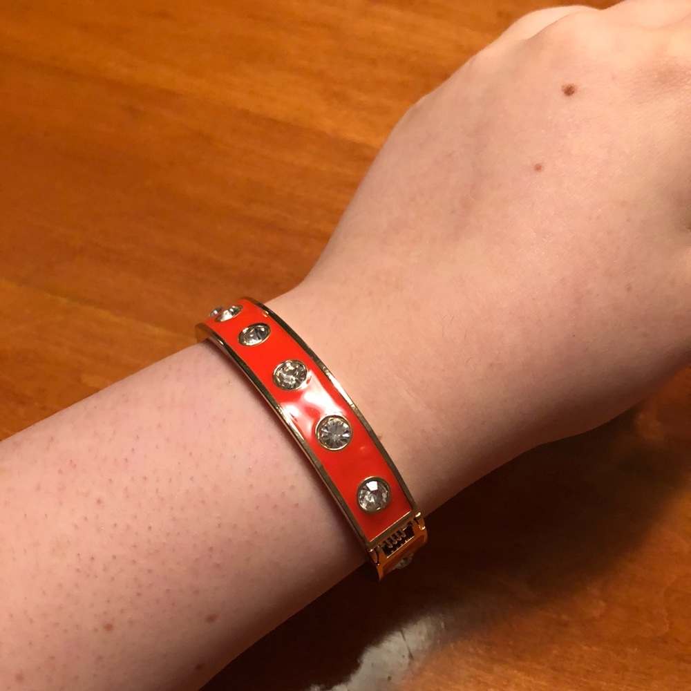 Magnetic closure gold and orange bangle!